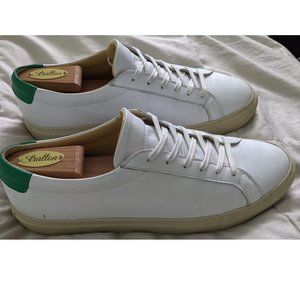 Mens 8 Gustin Low Top white green leather Italy sneaker common-projects-style
